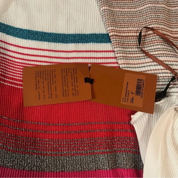 Missoni Maxi Dress Cover Up Striped Knitted One Shoulder Bodycon Slit S - Picture 14 of 15